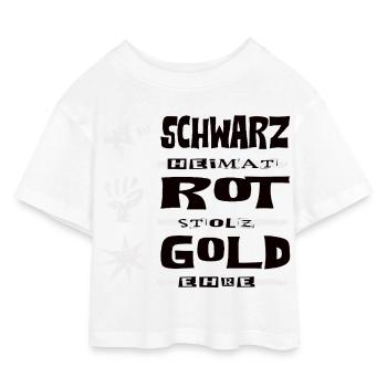 Noir Or Rouge - T-shirt Crop Top en jersey Enfant - blanc - Devant