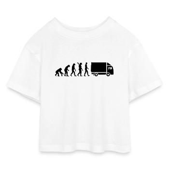 LKW - Kinder Cropped Jersey T-Shirt - Weiß - Vorne