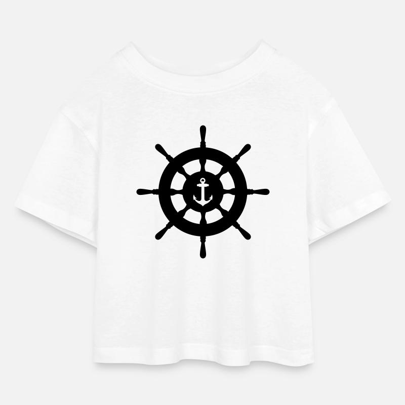 helm - Kinder Cropped Jersey T-Shirt - Weiß