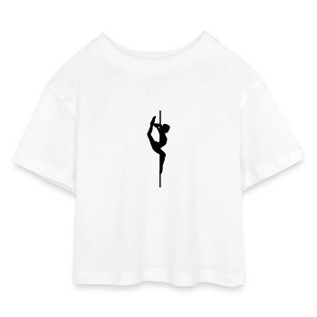 pôle - T-shirt Crop Top en jersey Enfant - blanc - Devant