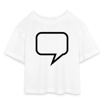 sprechblase_1c - T-shirt Crop Top en jersey Enfant - blanc - Devant