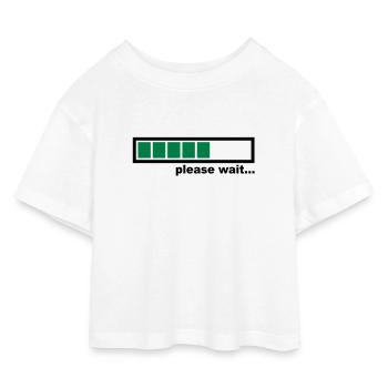 Loading - Kinderen cropped jersey T-shirt - wit - Voor