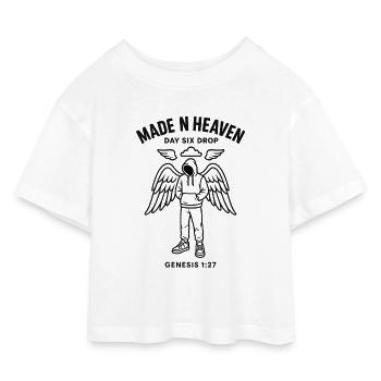 Made in Heaven – Tag 6 Edition - Kinder Cropped Jersey T-Shirt - Weiß - Vorne