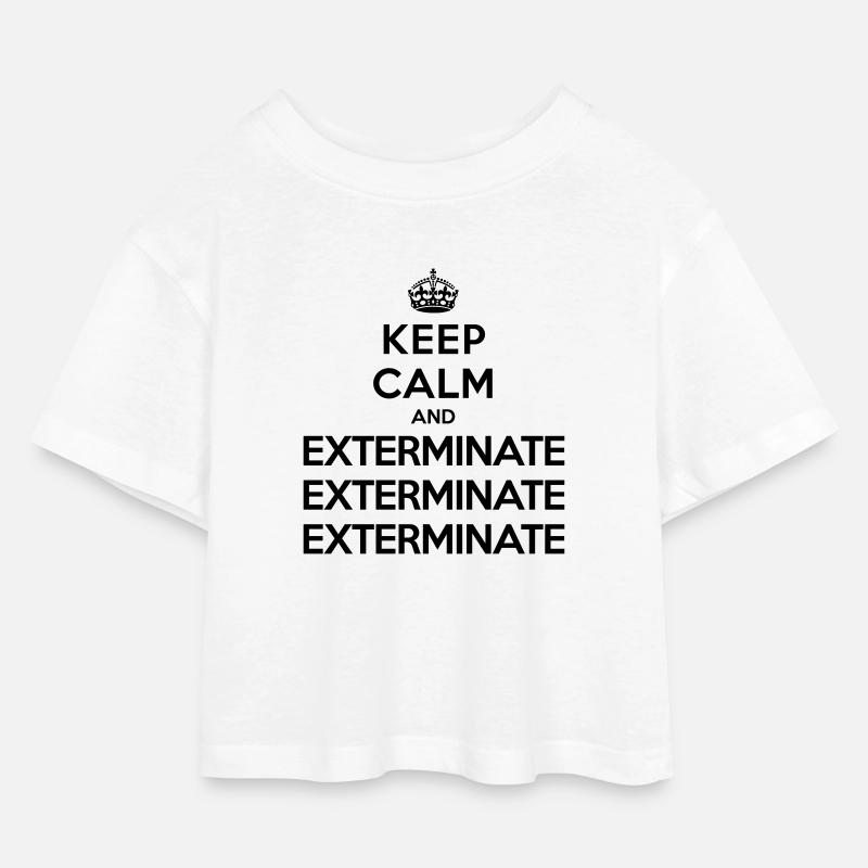 Keep calm and exterminate (Doctor Who) - Maglietta corta in jersey per bambine - bianco