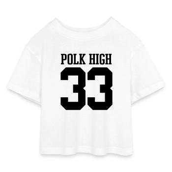 Polk High 33 - T-shirt Crop Top en jersey Enfant - blanc - Devant