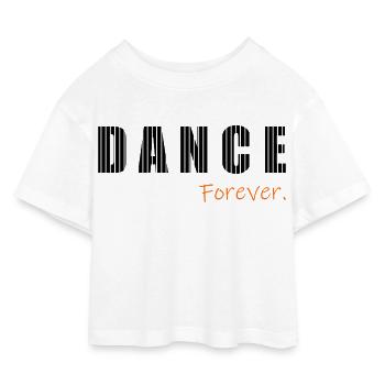 DANCE. DANCE. SPORT - Kids’ Cropped Jersey T-Shirt - white - Front