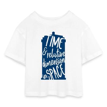 Time and Relative Dimension in Space - Kinder Cropped Jersey T-Shirt - Weiß - Vorne