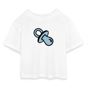 Pacifier - Kids’ Cropped Jersey T-Shirt - white - Front