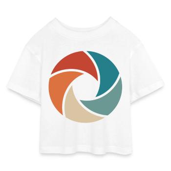 appareil photo - T-shirt Crop Top en jersey Enfant - blanc - Devant