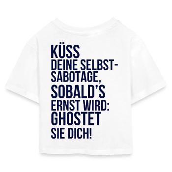 À propos de la folie : Embrasse ton auto-sabotage - T-shirt Crop Top en jersey Enfant - blanc - Dos