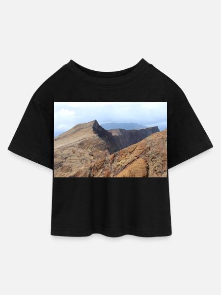 Madeira Portugal Poster - Kinder Cropped Jersey T-Shirt - Schwarz