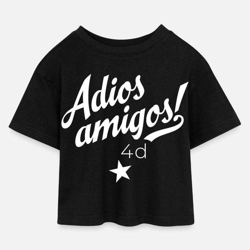 Graduating class 4d - Kids’ Cropped Jersey T-Shirt - black