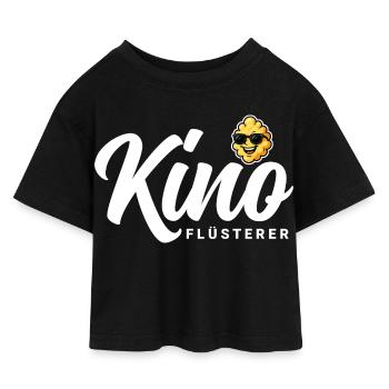 Chuchoteur de Cinéma - T-shirt Crop Top en jersey Enfant - noir - Devant