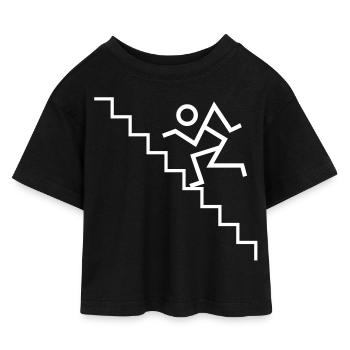 la façon de se glisser jusqu'à - T-shirt Crop Top en jersey Enfant - noir - Devant