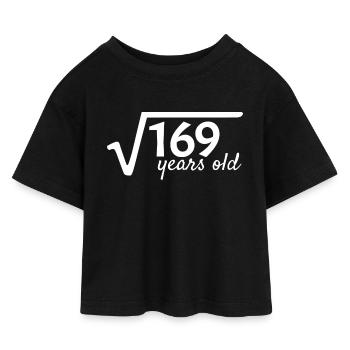 13 ans - 13 ans - T-shirt Crop Top en jersey Enfant - noir - Devant
