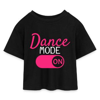 Rhythm Dancing Dance - Kids’ Cropped Jersey T-Shirt - black - Front