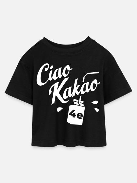 Graduating class 4e - Kids’ Cropped Jersey T-Shirt - black