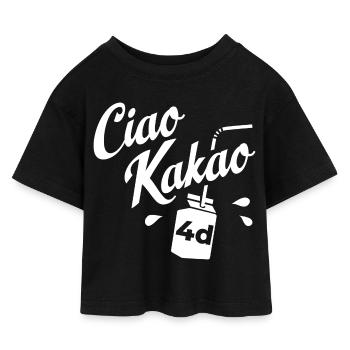 Abschlussklasse 4d - Kinder Cropped Jersey T-Shirt - Schwarz - Vorne
