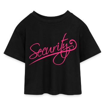 Security - Kids’ Cropped Jersey T-Shirt - black - Front