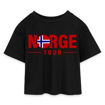 Norway Tour Norge - T-shirt Crop Top en jersey Enfant - noir - Devant