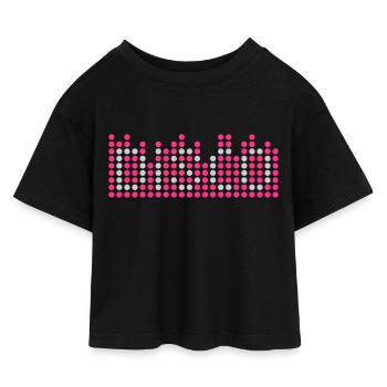disco 2c equalizer FR - T-shirt Crop Top en jersey Enfant - noir - Devant