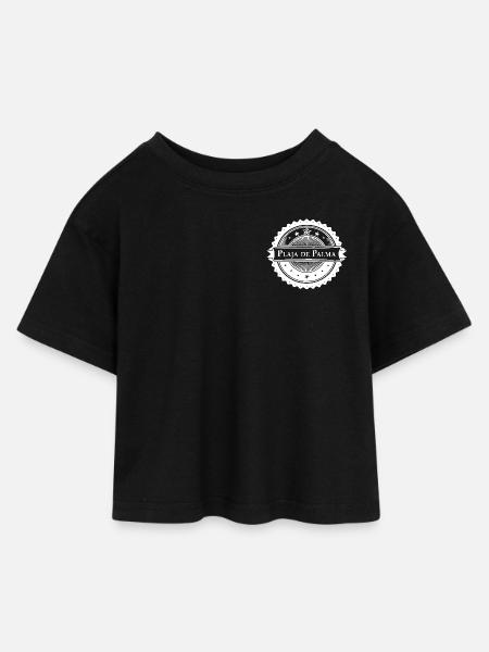 Plaja de Palma - weisse Version - Kinder Cropped Jersey T-Shirt - Schwarz