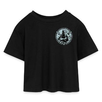 HERGESTELLT IN SKANDINAVIEN - Kinder Cropped Jersey T-Shirt - Schwarz - Vorne