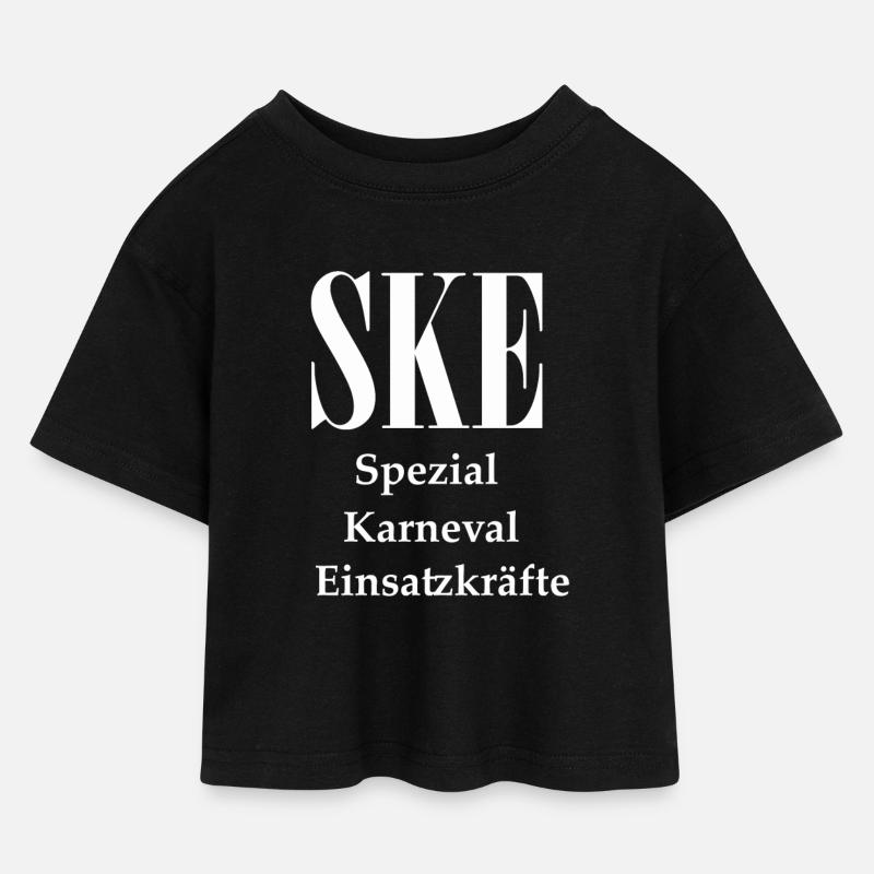 Carnaval et carnaval - T-shirt Crop Top en jersey Enfant - noir