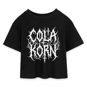Cola Korn Black Metal - Kids’ Cropped Jersey T-Shirt - black - Front