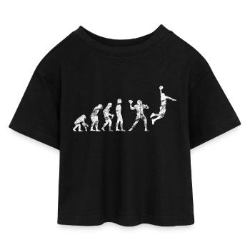 Basket-ball Basketball Basket - T-shirt Crop Top en jersey Enfant - noir - Devant