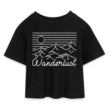 allgäuer Hikinglover - Kinder Cropped Jersey T-Shirt - Schwarz - Vorne