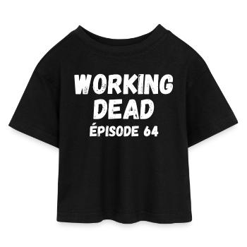 réforme des retraites, manifestation - T-shirt Crop Top en jersey Enfant - noir - Devant