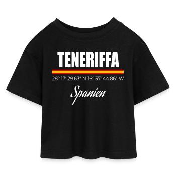 Tenerife - Kids’ Cropped Jersey T-Shirt - black - Front