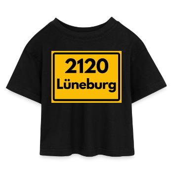 ANCIEN CODE POSTAL RETRO 2120 LUNEBOURG - HANSE - T-shirt Crop Top en jersey Enfant - noir - Devant