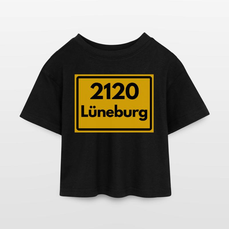 OLD POSTCODE POSTCODE RETRO 2120 LÜNEBURG - HANSE Kids’ Cropped Jersey T-Shirt