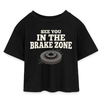 Track Day Bremsstaub Hpde Track Car Autocross - Kinder Cropped Jersey T-Shirt - Schwarz - Vorne