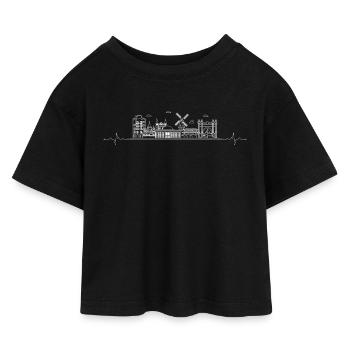 City Pulse Skyline - Kinder Cropped Jersey T-Shirt - Schwarz - Vorne