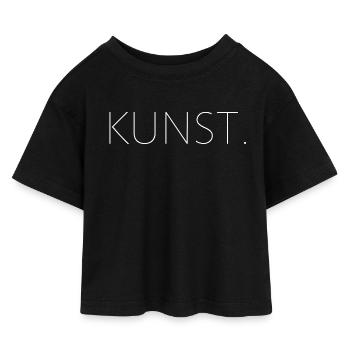 Art. - T-shirt Crop Top en jersey Enfant - noir - Devant