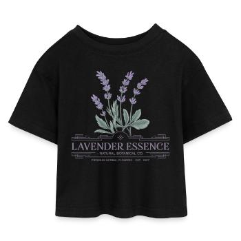 Lavender Vintage - Kids’ Cropped Jersey T-Shirt - black - Front