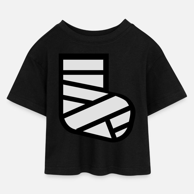 Beinbruch - Kids’ Cropped Jersey T-Shirt - black