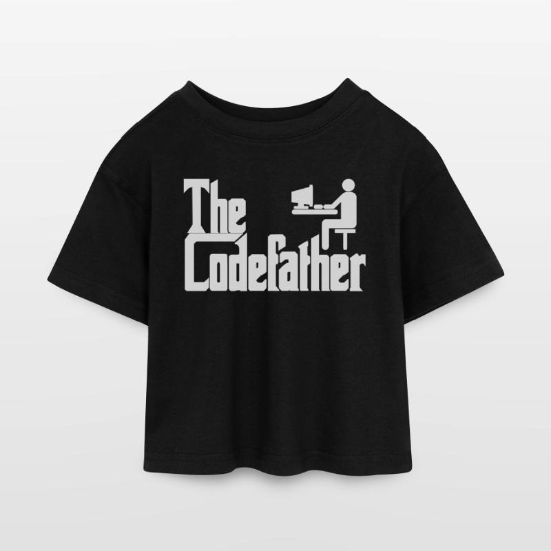 Le cadeau de codage PC Codefather Programmer T-shirt Crop Top en jersey Enfant