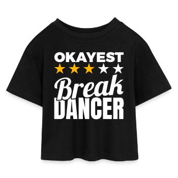 Average B Boy - Kids’ Cropped Jersey T-Shirt - black - Front