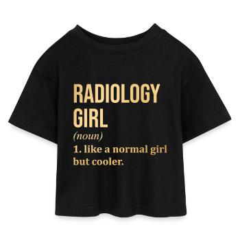 radiologie - T-shirt Crop Top en jersey Enfant - noir - Devant