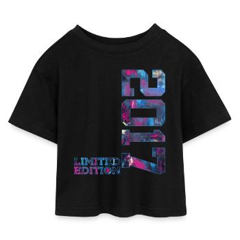 9. GEBURTSTAG LIMITED EDITION 2017 - Kinder Cropped Jersey T-Shirt - Schwarz - Vorne