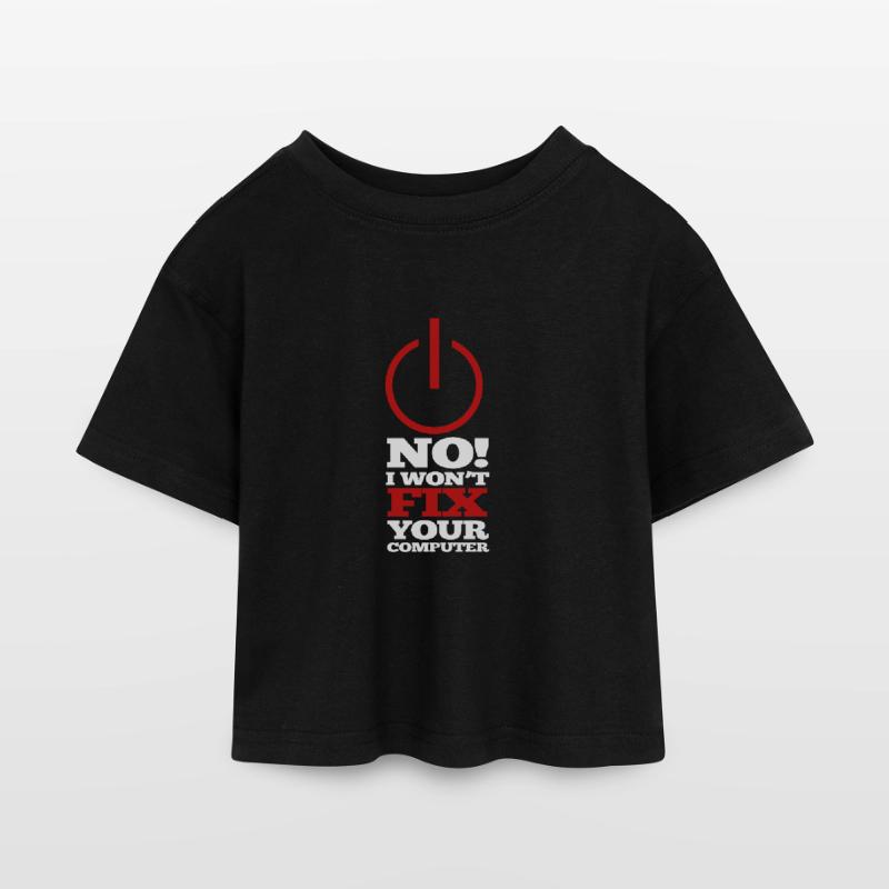Computer Programm Code Nerd Script Hacker Kinder Cropped Jersey T-Shirt