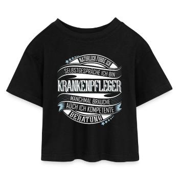 Krankenpfleger - Kinder Cropped Jersey T-Shirt - Schwarz - Vorne