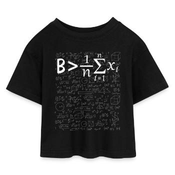 Inspiration mathématique est supérieure à la moyen - T-shirt Crop Top en jersey Enfant - noir - Devant