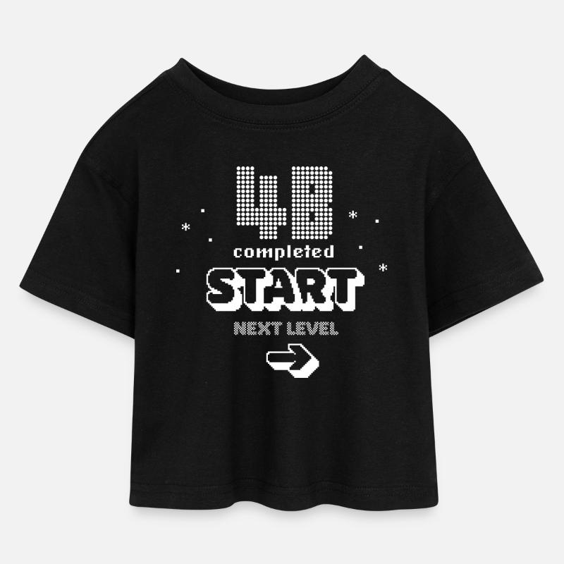 Abschlussklasse 4b - Kinder Cropped Jersey T-Shirt - Schwarz