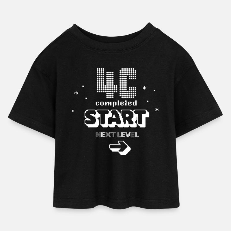 Abschlussklasse 4c - Kinder Cropped Jersey T-Shirt - Schwarz