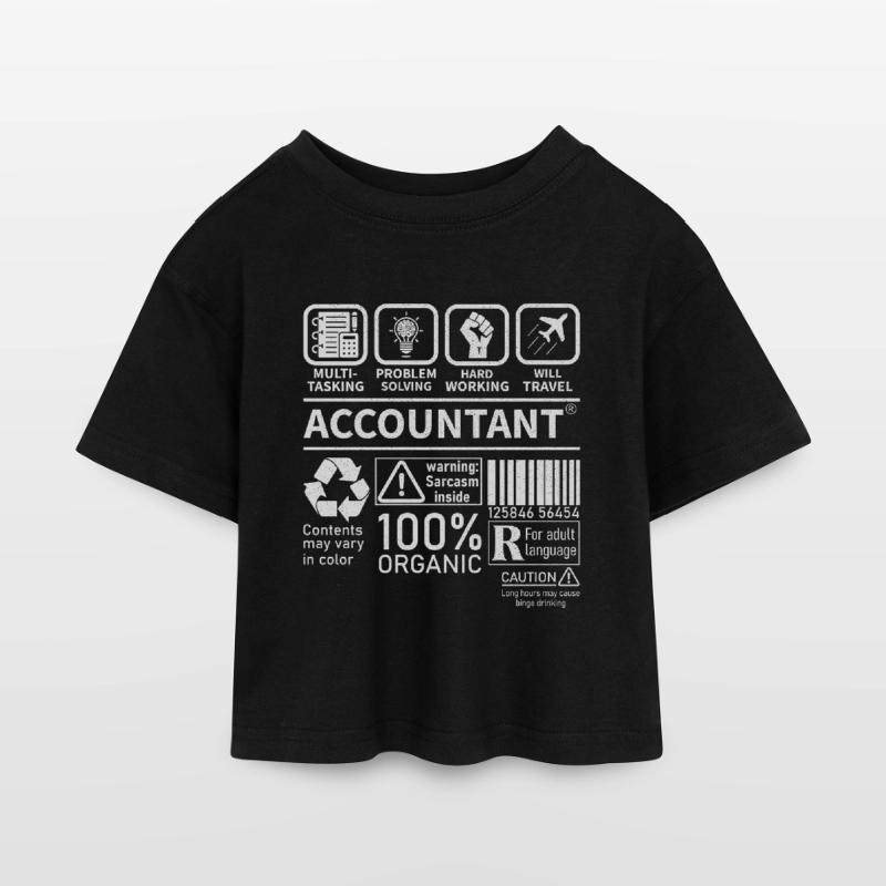 Comptable Multi Tasking Résolution de problèmes T-shirt Crop Top en jersey Enfant